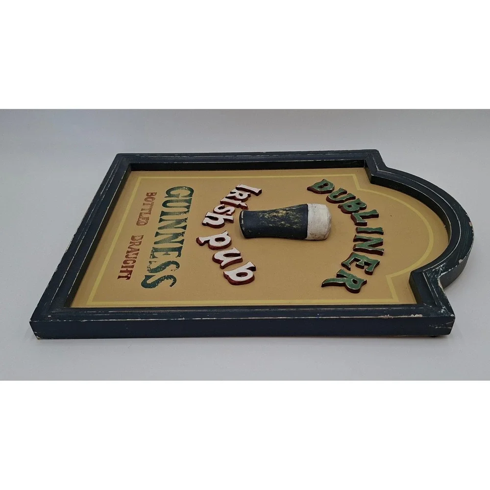 Guinness Dubliner Irish Pub 3D Wall Plaque Sign Bar Man Cave Decor 16x12